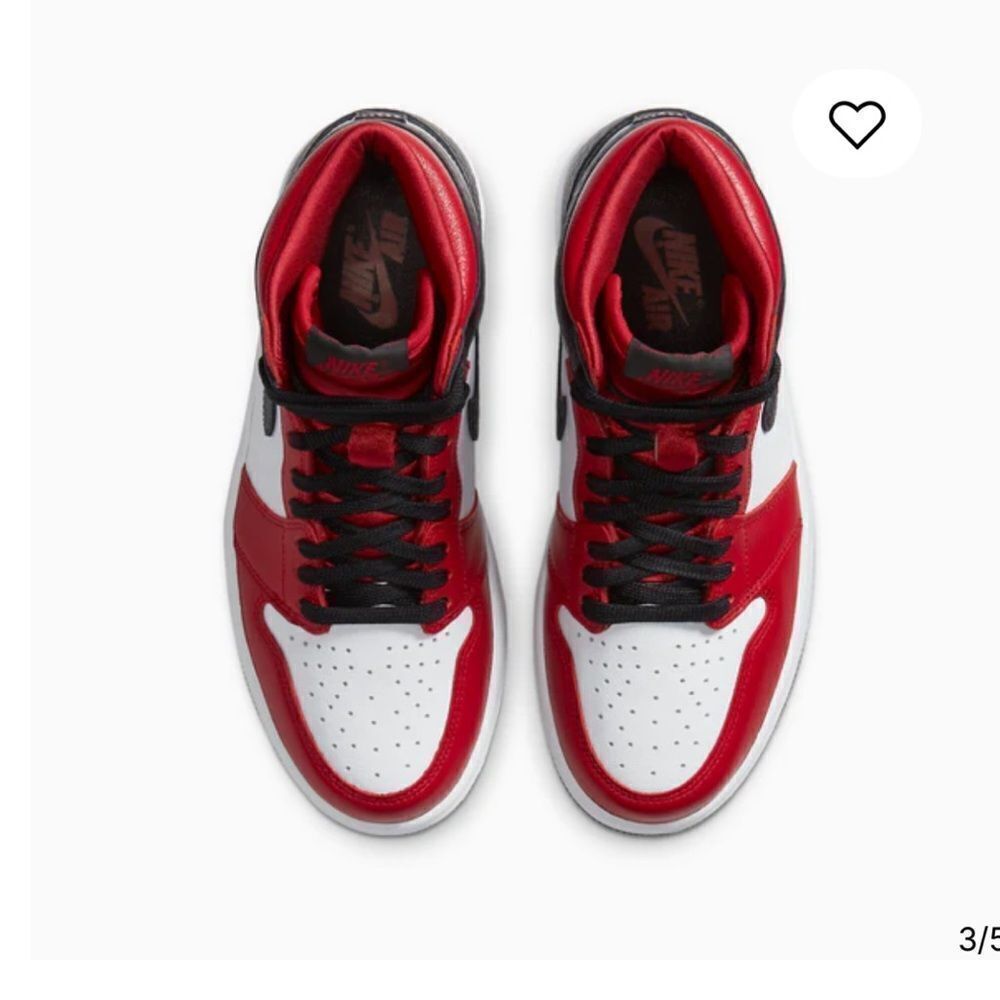 Nike Air Jordan’s, Womens 1 Retro High OG Satin Red, Size 6.5, like new! - Picture 3 of 10